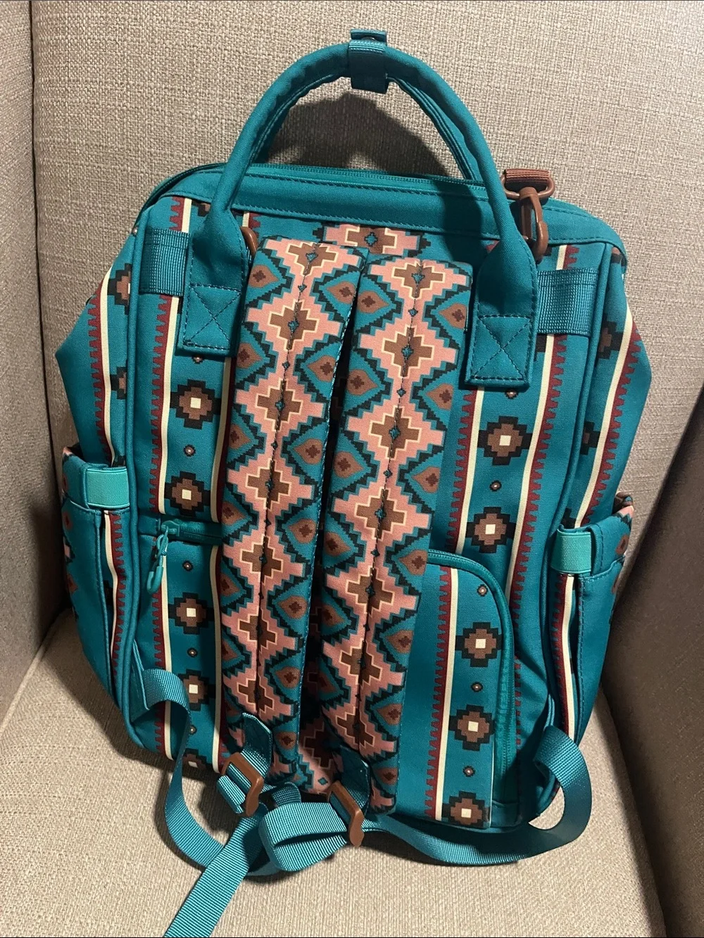 Wrangler Teal Aztec Pattern Women’s Backpack